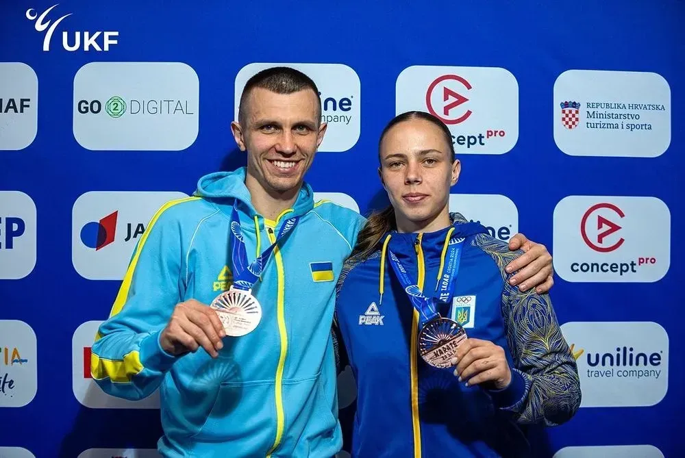 Ukrainian karate fighters win two awards at the European Championships: first place for Selemeneva and debut victory for Chobotar