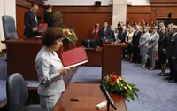 Greek ambassador leaves inauguration of new president of North Macedonia