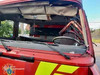 Враг сбросил с дрона взрывчатку на пожарный автомобиль в Херсонской области