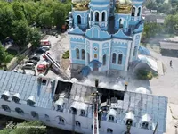 Fire on the territory of a church in Dnipro claims a man's life
