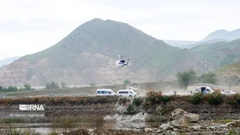The exact location of the Iranian President's helicopter after the plane crash has been established
