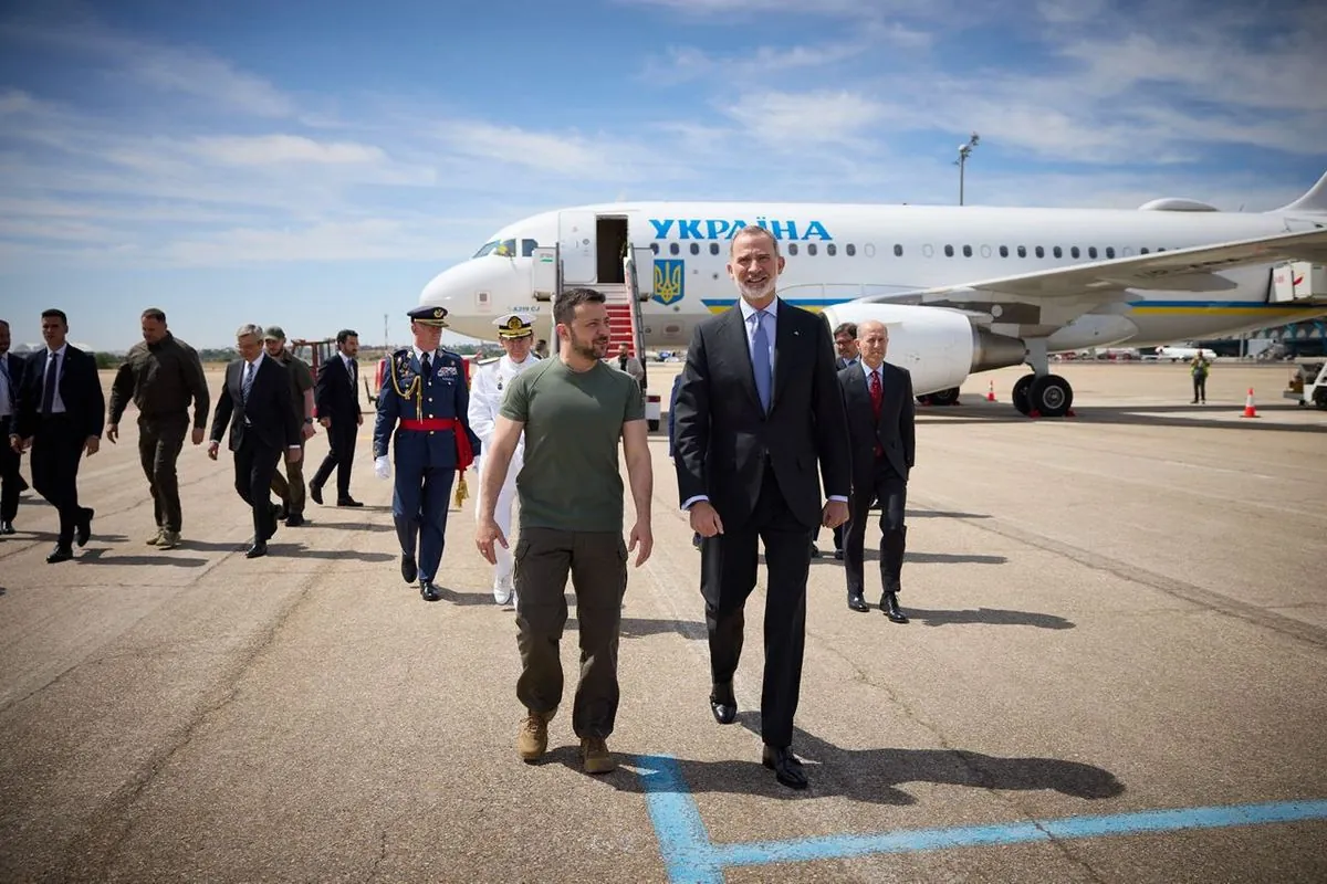 Zelenskyy arrives in Spain: plans to sign security agreement and discuss military aid