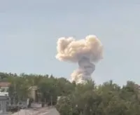 A powerful explosion occurred in occupied Donetsk: clouds of smoke rise over the city