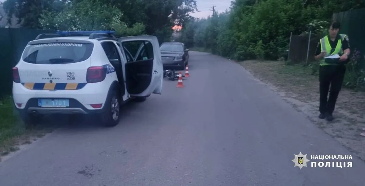 In Kyiv region an electric bike hit a 7-year-old girl