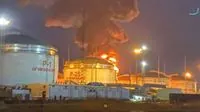 An oil depot caught fire after a drone attack in the Krasnodar Territory of the Russian Federation: there are victims