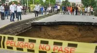 In Colombia, during the collapse of a bridge in the north of the country, four people were killed