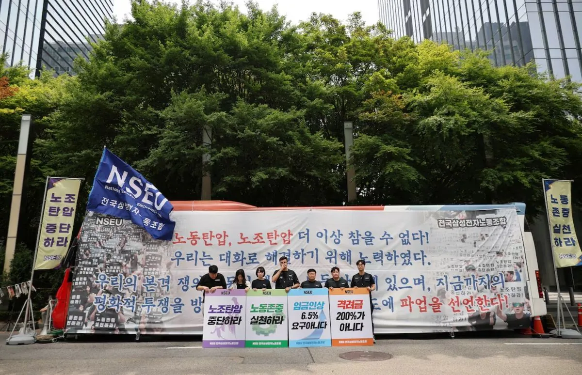 In South Korea, the Samsung trade union went on strike for the first time