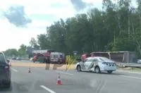 A truck with grain overturned at the entrance to Kiev: what is known