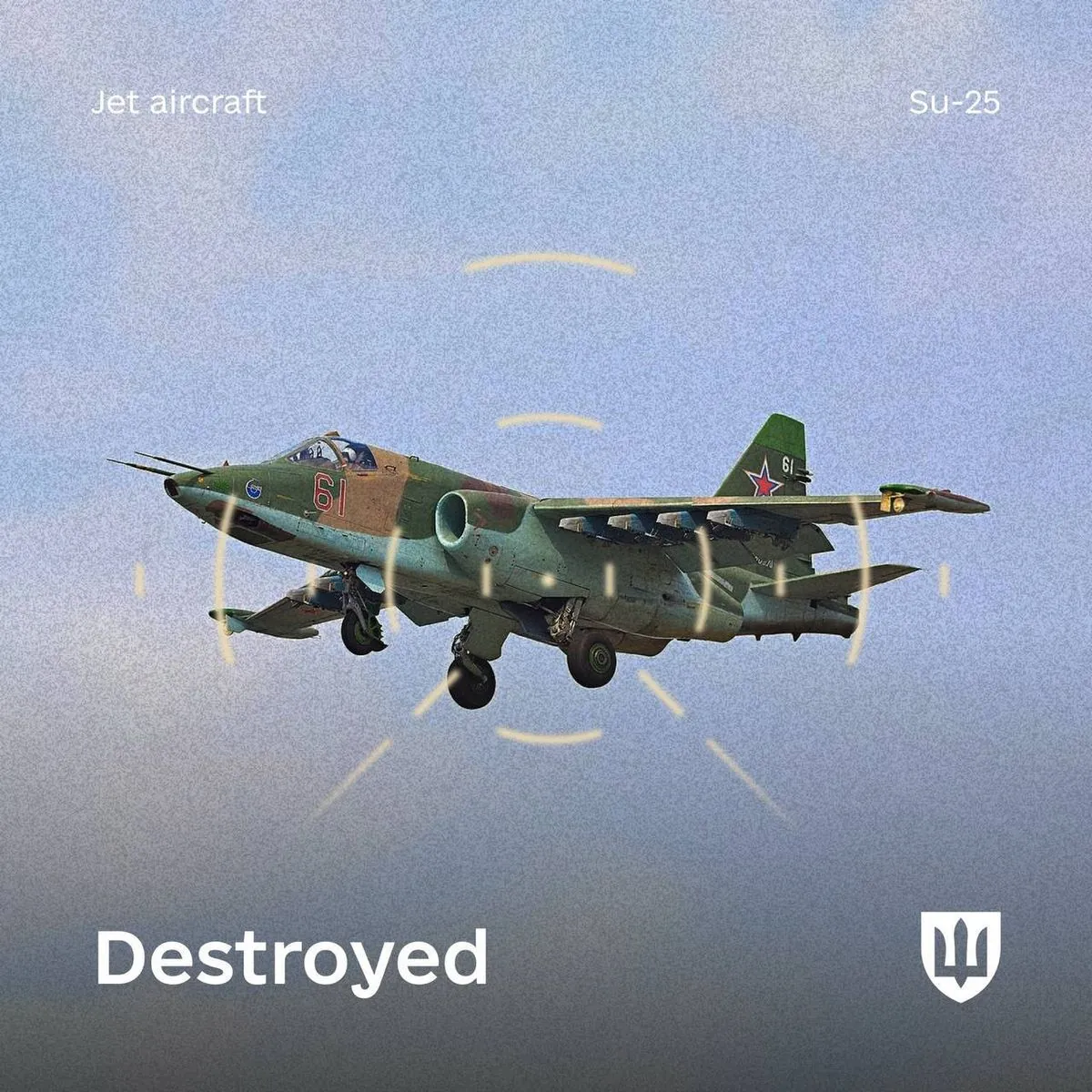 Enemy Su-25 plane destroyed in Pokrovsky direction - General Staff