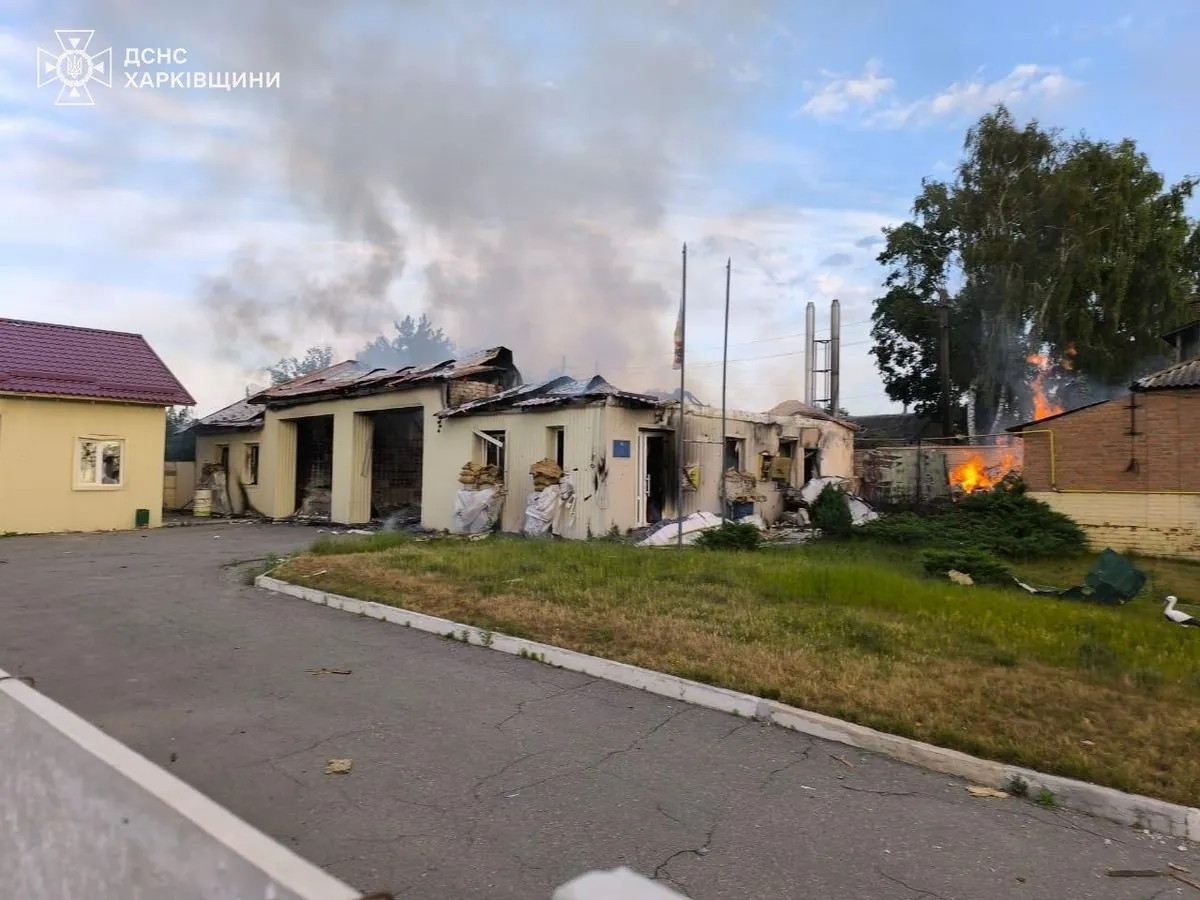fire-station-in-lyptsi-kharkiv-region-came-under-enemy-fire-for-the-second-time-since-the-beginning-of-the-russian-invasion