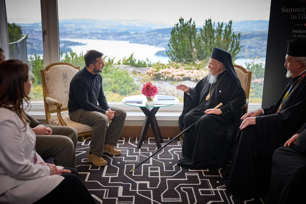 Zelensky meets with Ecumenical Patriarch Bartholomew in Switzerland