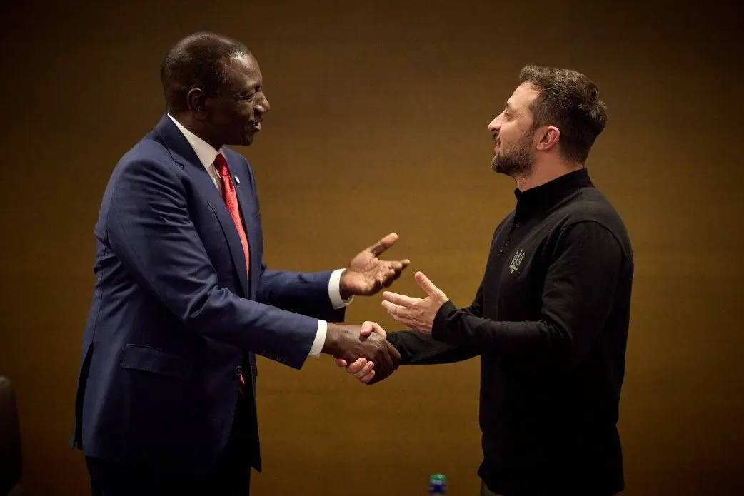 Зеленський зустрівся з президентом Кенії Руто, обговорив продовольчу безпеку та експорт зерна