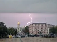 A thunderstorm is expected to last until the end of the day in Kyiv region, and it will rain tomorrow