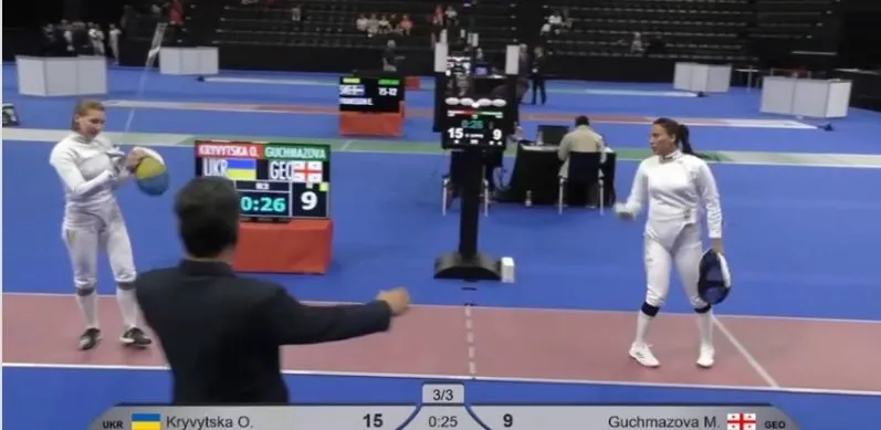 ukrainian-fencer-kryvytska-did-not-shake-hands-with-the-russian-after-the-fight-her-opponent-responded-with-a-swear-word