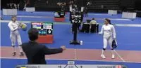 Ukrainian fencer Kryvytska did not shake hands with the Russian after the fight. Her opponent responded with a swear word