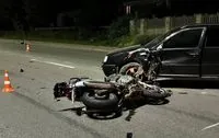A motorcyclist and his passenger were injured in an accident on the Kyiv-Chop highway