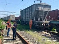 A teenager received an electric shock after climbing on a freight car near Odessa