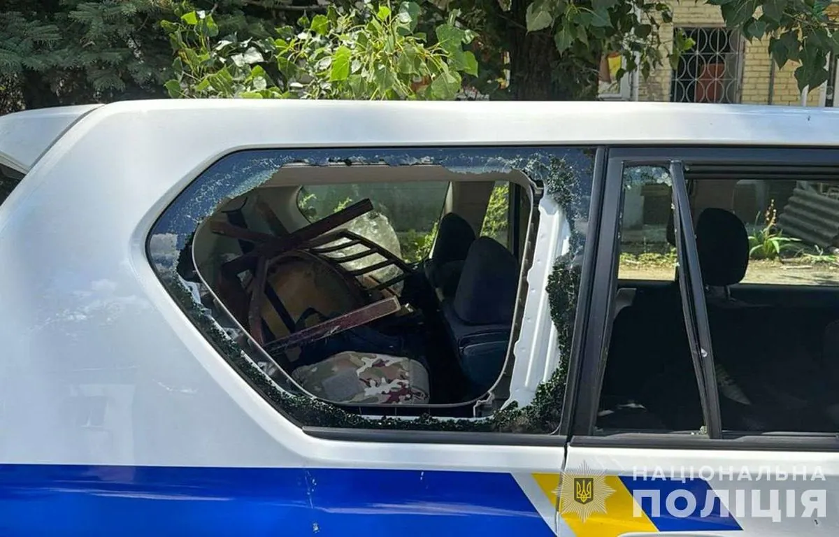 В Запорожской области враг попал дроном по эвакуационному автомобилю полиции: пострадал правоохранитель