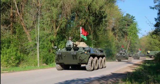 A surprise inspection of troops began in Belarus near the border with Ukraine in the morning