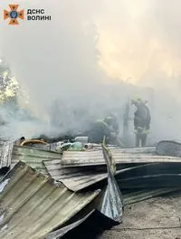 В Луцком районе из-за ночной атаки рф были пожары, их потушили - ГСЧС
