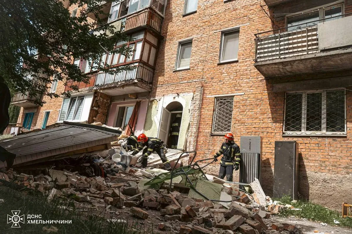 During a gas explosion in an apartment in Khmelnitsky, a man was injured