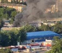 A large-scale fire broke out in the Dniprovskyi district of Kyiv