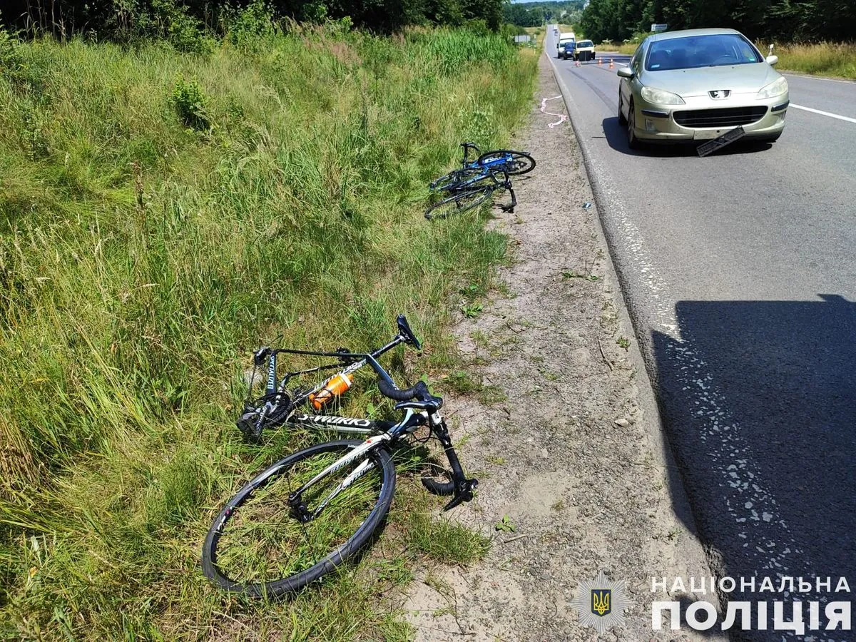 Three cyclists of the Ukrainian national team were injured in an accident during a training session