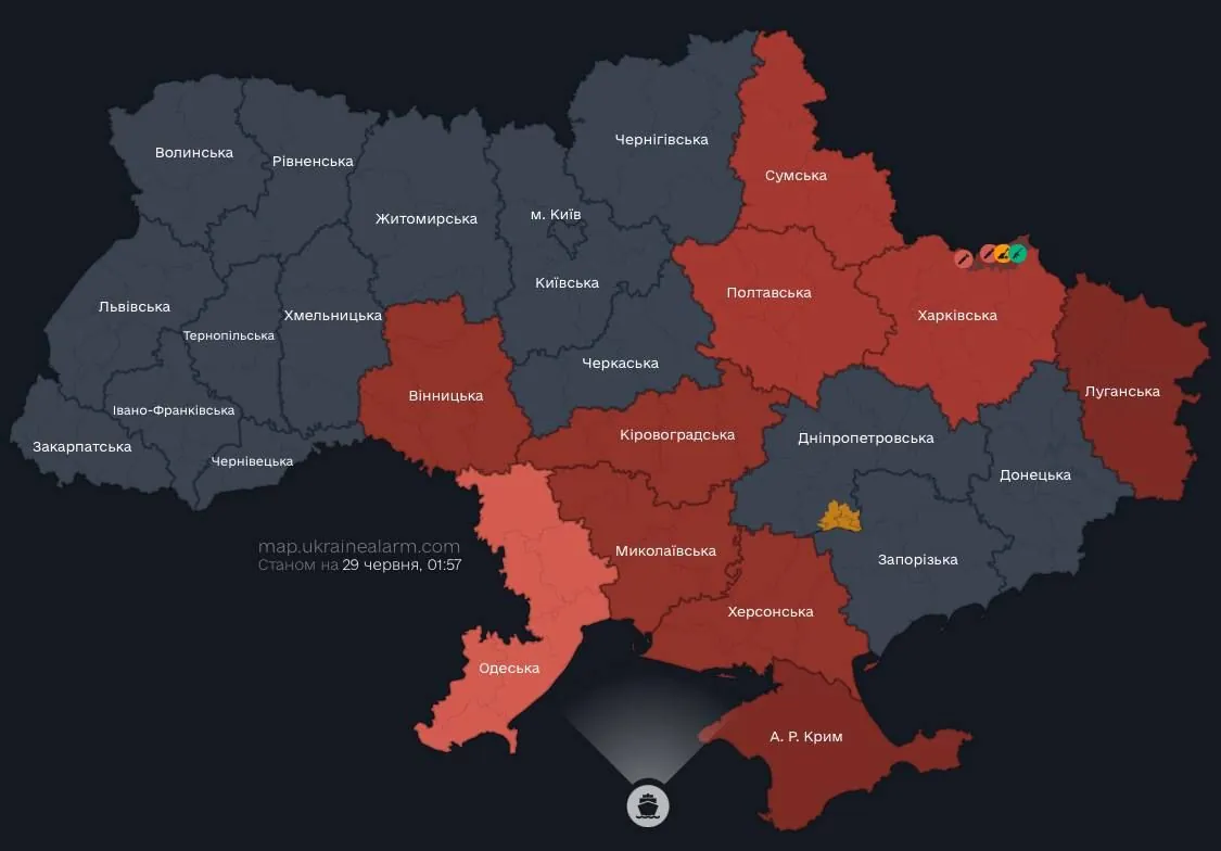 Враг атакует: обнаружены пуски управляемых авиационных бомб на Харьковщине