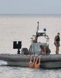 Navy sailors rescue 5 civilians who were swept into the open sea near Odesa