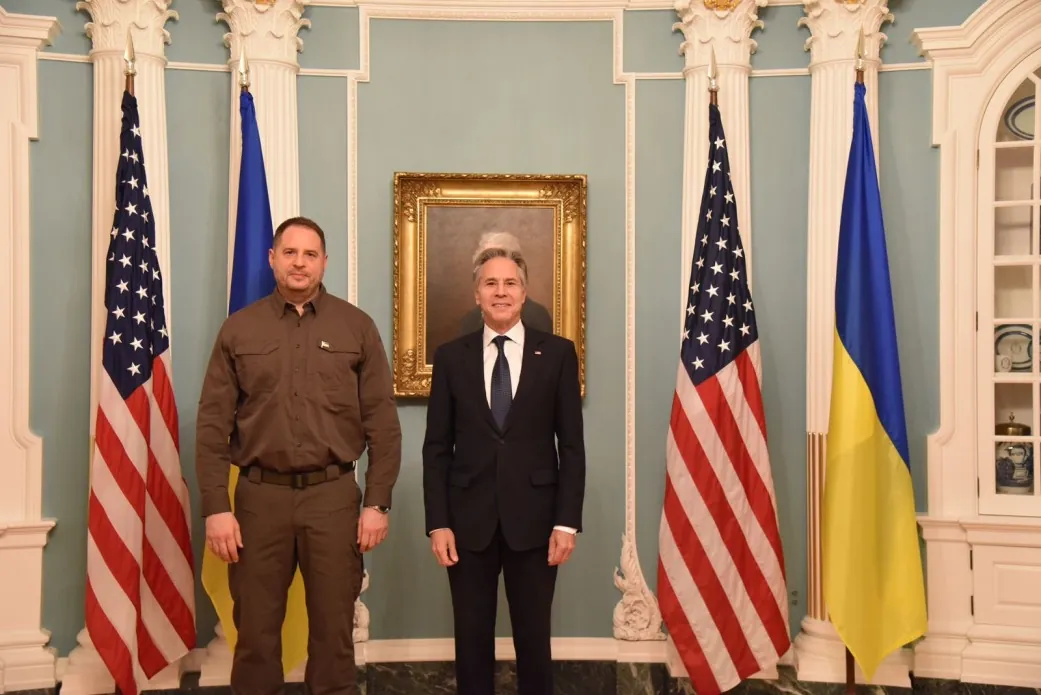 Yermak meets with US Secretary of State to discuss military support for Ukraine and NATO summit