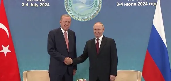 Putin meets with Erdogan in Kazakhstan to discuss trade between Russia and Turkey