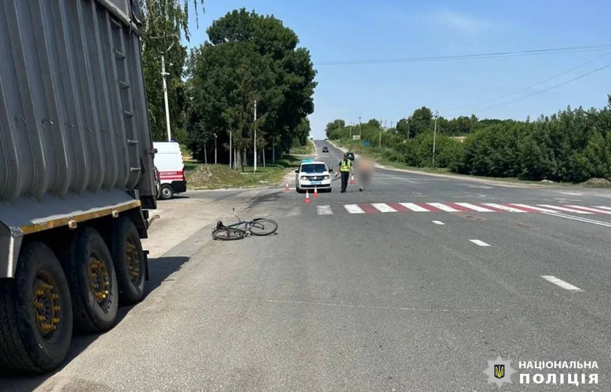 A cyclist was killed in an accident in Kyiv region