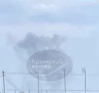 An explosion occurred in the occupied Crimea: a hundred-meter column of smoke rose over Cape Fiolent