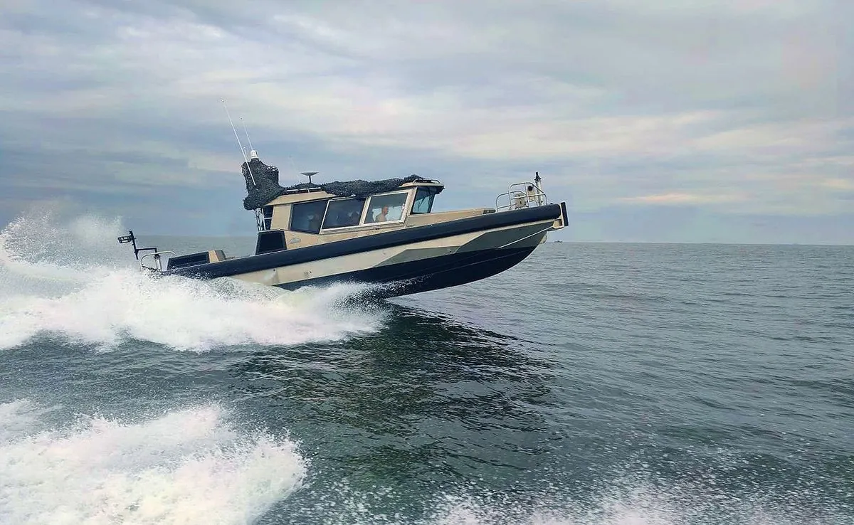 The United States handed over several Metal Shark speedboats to Ukrainian border guards