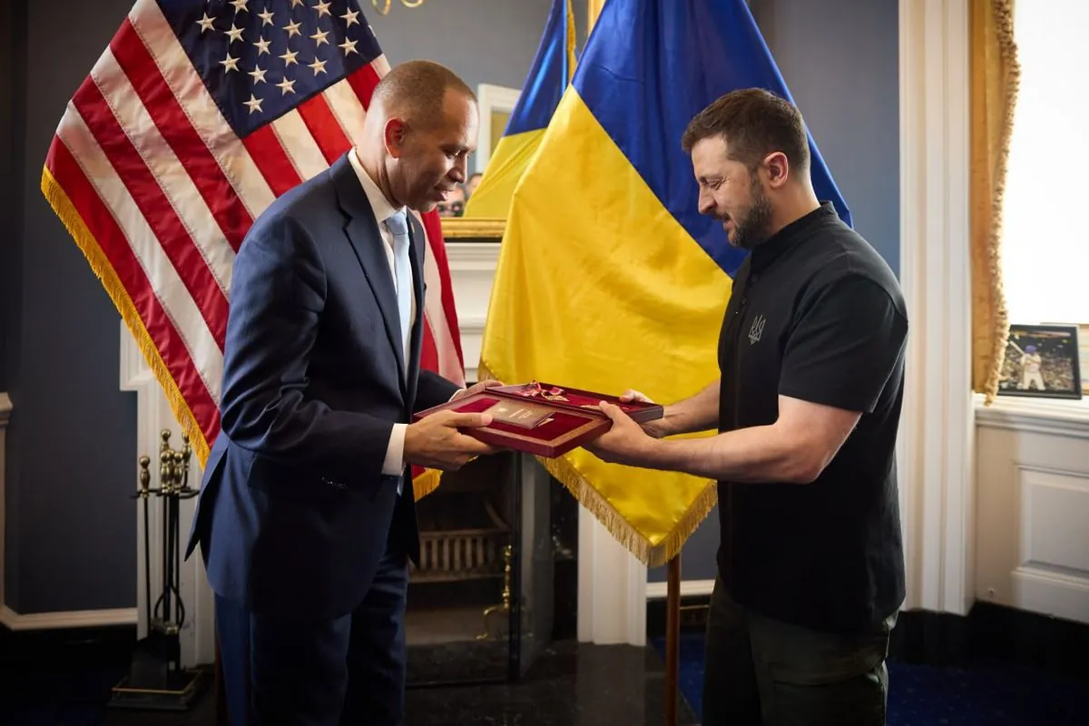 Zelenskyy and Democratic Leader Hakeem Jeffries discuss Ukraine's security and ending russian aggression