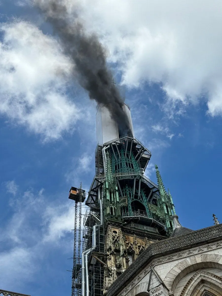 Fire in Rouen Cathedral in France is localized