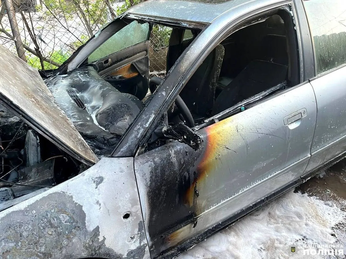 Затриманий житель Рівного, який за 2 тисячі гривень спалив авто на замовлення спецслужб рф
