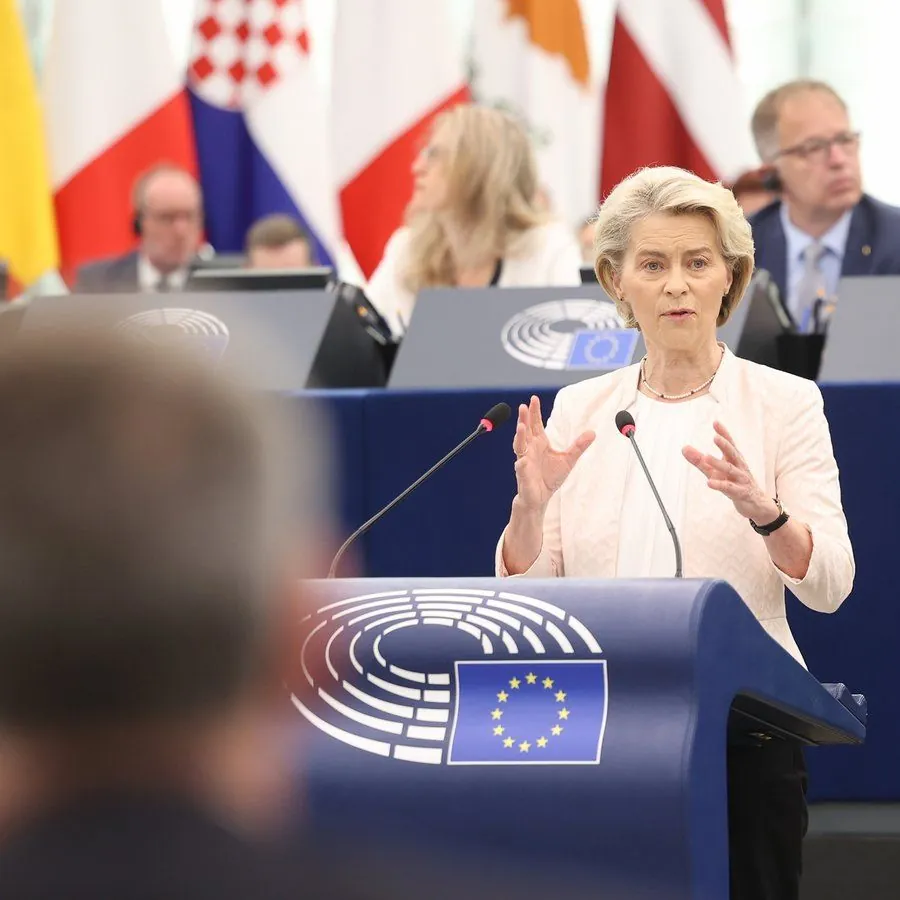 von-der-leyen-re-elected-as-president-of-the-european-commission-during-her-confirmation-speech-she-spoke-about-ukraine-and-criticized-orbans-mission-of-appeasement-in-moscow