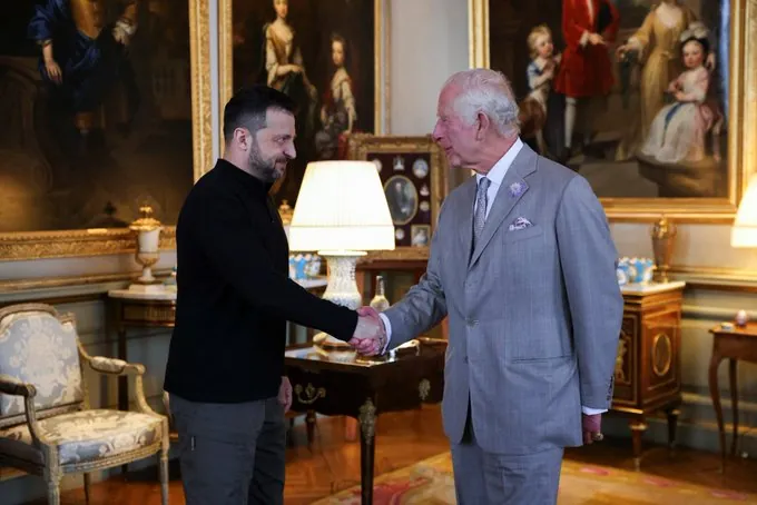 Zelensky met with British King Charles III