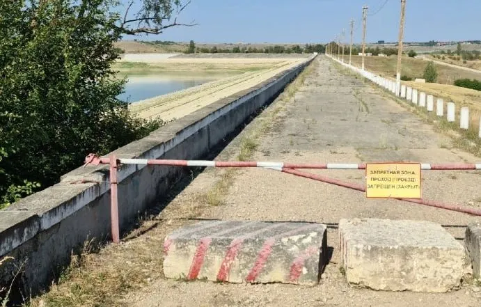 One of the largest reservoirs in occupied Crimea has stopped discharging water