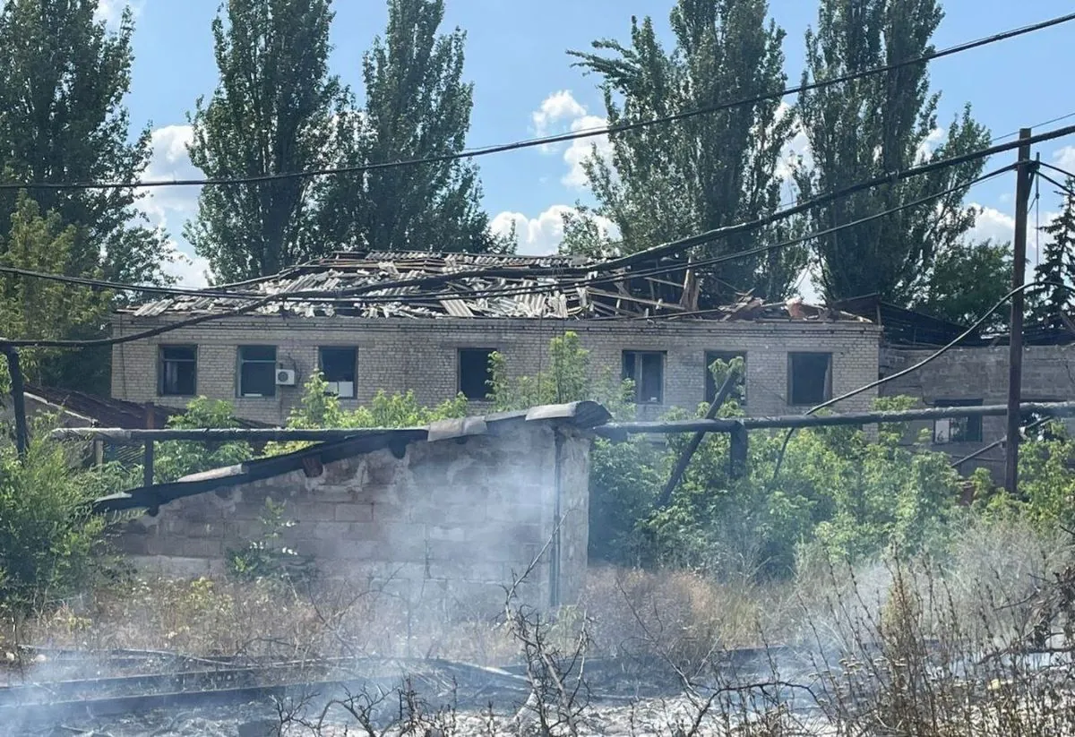 Enemy drone strikes Ukrainske in Donetsk Oblast: power lines and coal mining company damaged