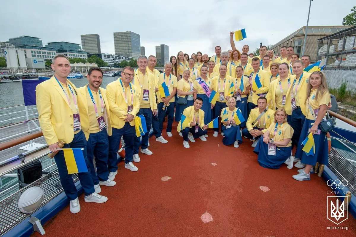 The Ukrainian national team joined the opening ceremony of the Olympic Games in Paris