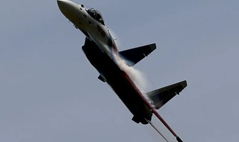 Su-34 fighter jet crashed in Russia, fire broke out at the crash site