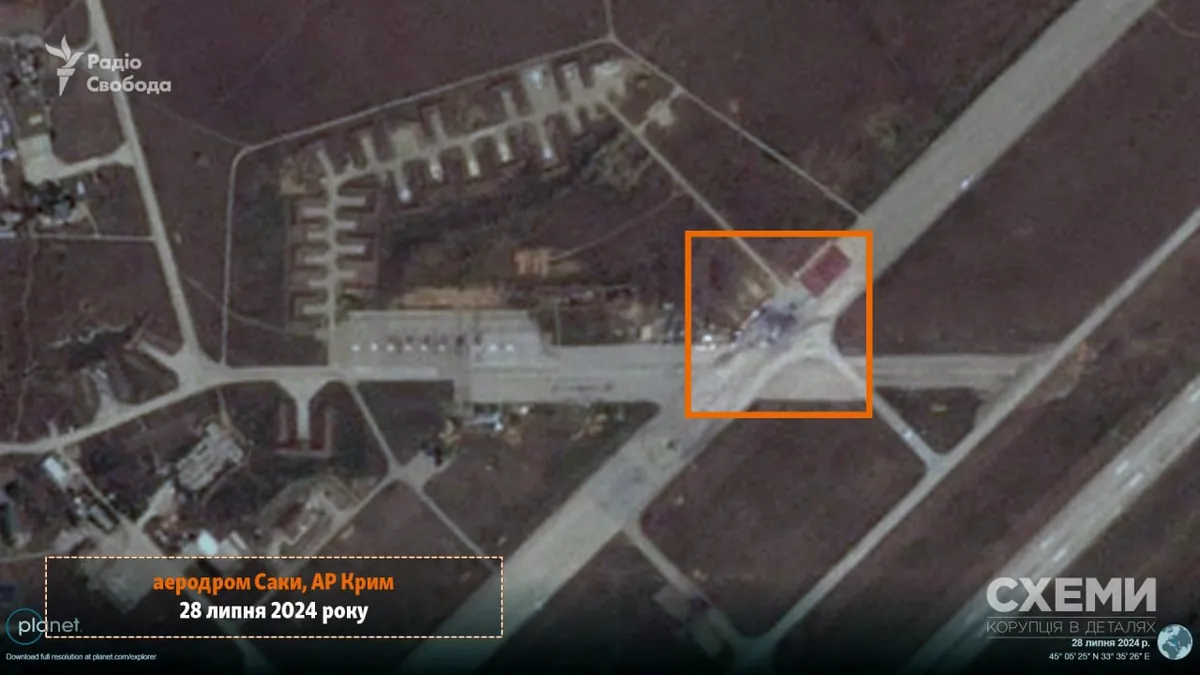 Strike on Saki airfield: satellite photos of the airfield after the Ukrainian Armed Forces strike appear