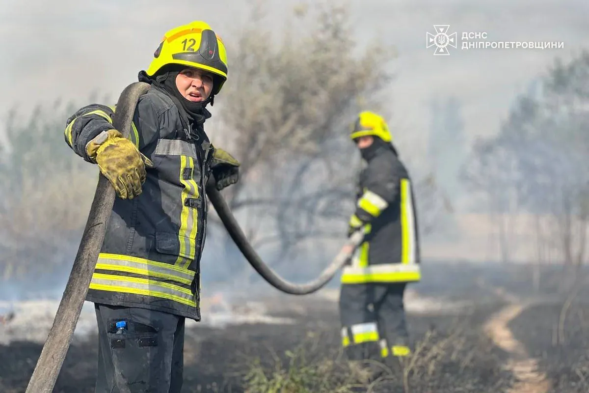 Понад 350 природних пожеж сталося за добу: рятувальники попереджають про загрозу загорянь через спеку та вітер