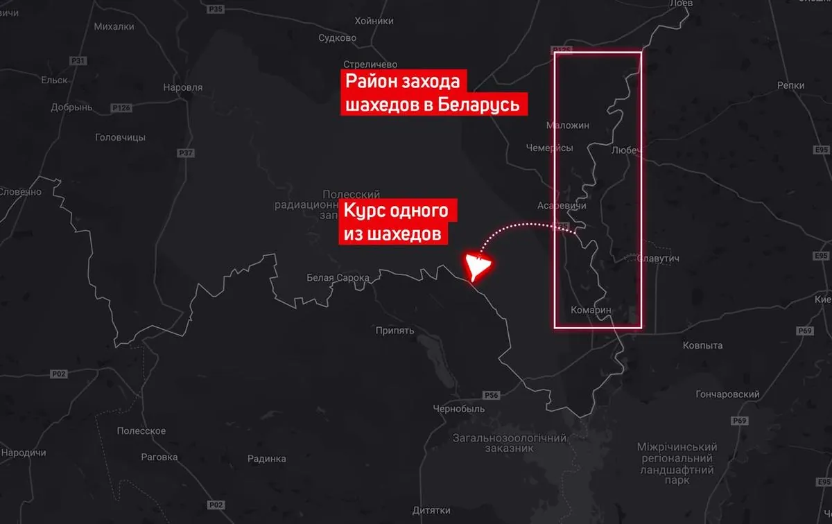 В беларуси ночью поднимали истребитель, полет вероятно связан с перехватом российского дрона - "Гаюн"