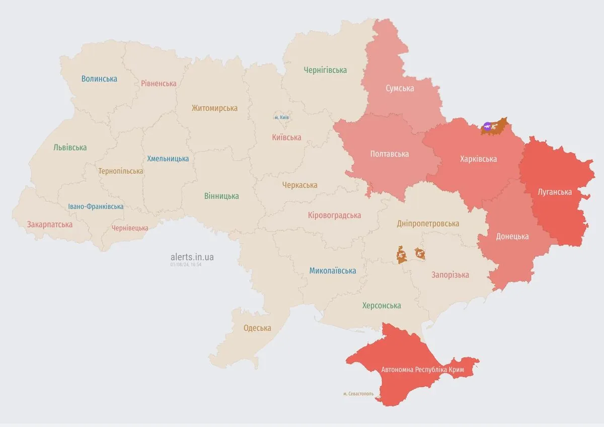 ППО працює по ворожих БпЛА у Полтавській та Сумській областях