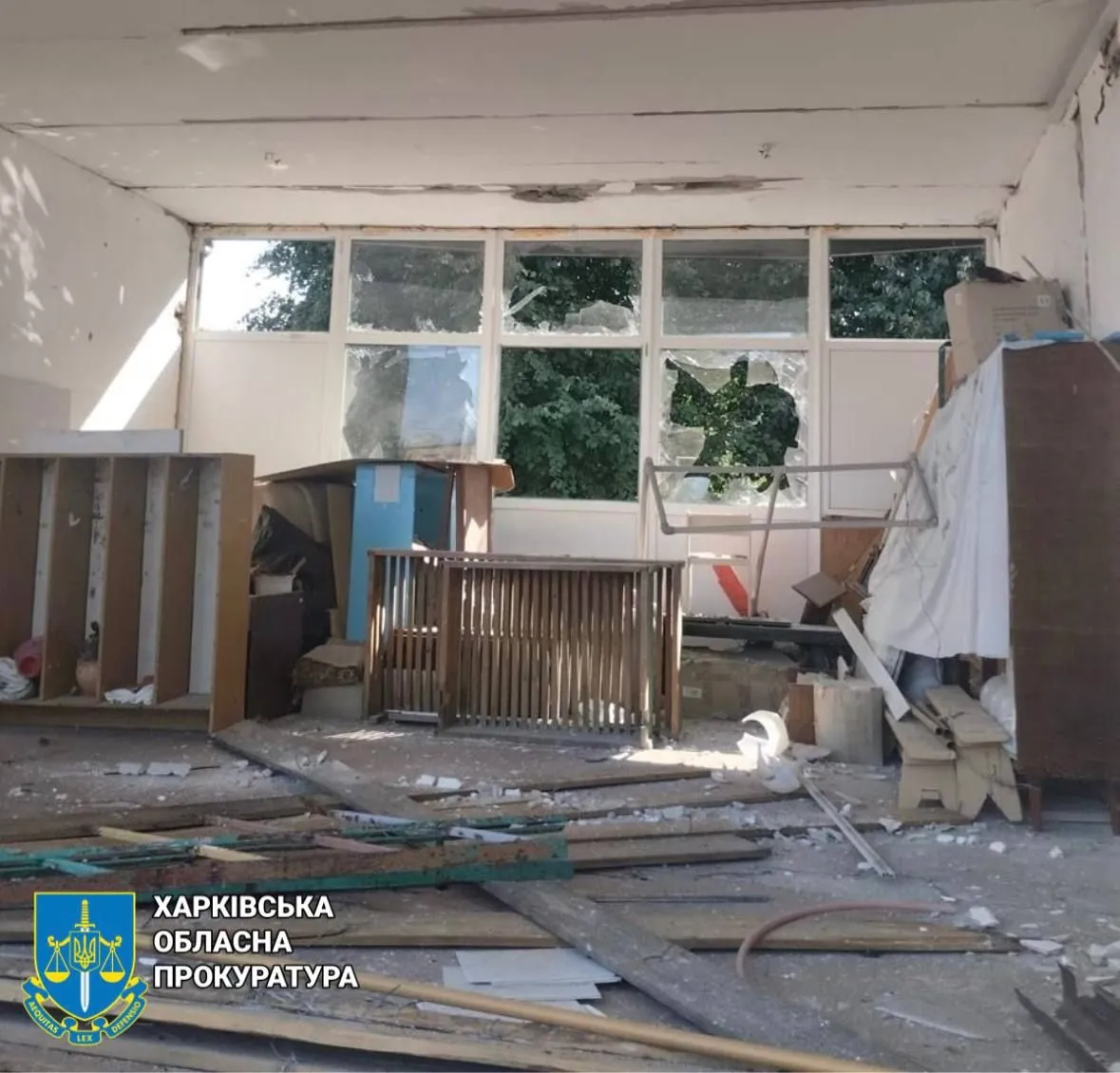 Russians hit a kindergarten in Zolochiv, Kharkiv region