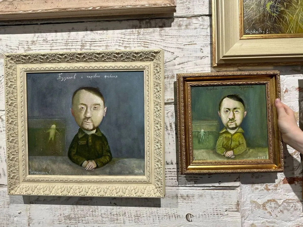 The artist Hapchynska painted pictures of Budanov and his frog