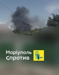 Occupants' military base burning in Mariupol - city council